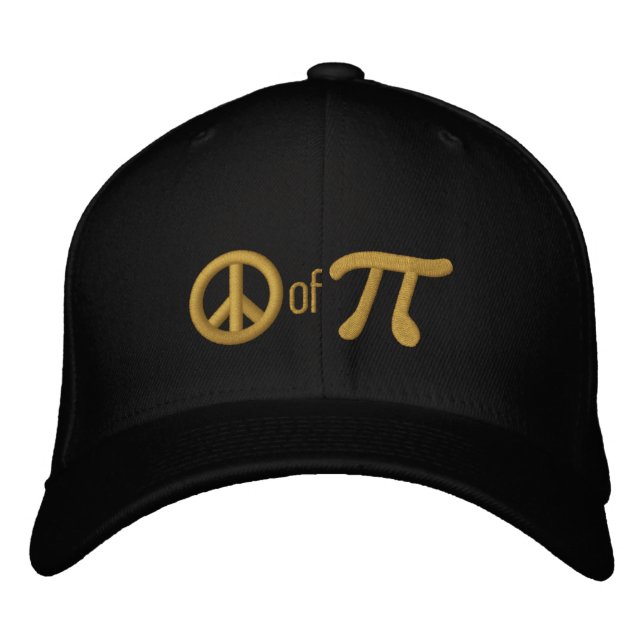 Piece of Pie as in Peace of Pi Embroidered Hat (Front)