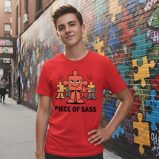 Piece of Sass – Funny Puzzle Character Design T-Shirt (Creator Uploaded)