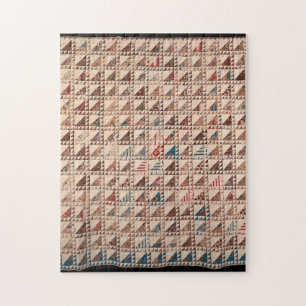 Pieced quilt in neutral colours jigsaw puzzle