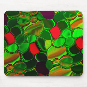 Pieces of colours, circles and rounded shapes mouse mat