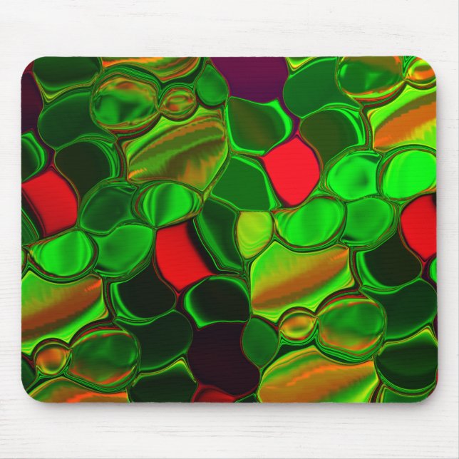 Pieces of colours, circles and rounded shapes  mouse mat (Front)