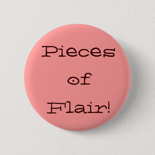 Pieces of Flair! colours/style: pink/brown/modern 6 Cm Round Badge