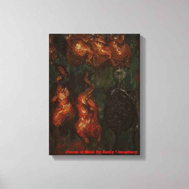 Pieces of Meat Canvas Print (Front)