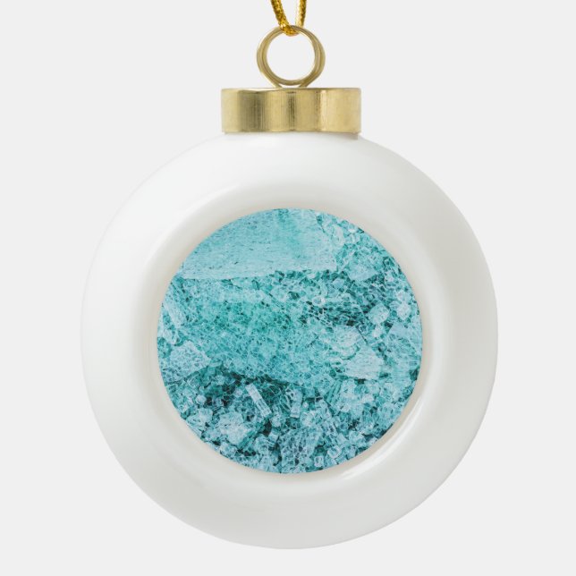 pieces of mental integration ceramic ball christmas ornament (Front)
