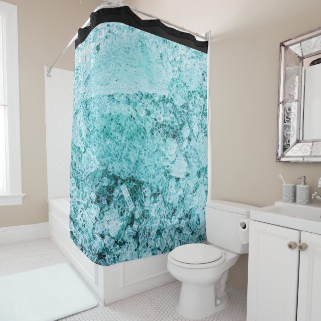 pieces of mental integration shower curtain (In Situ)