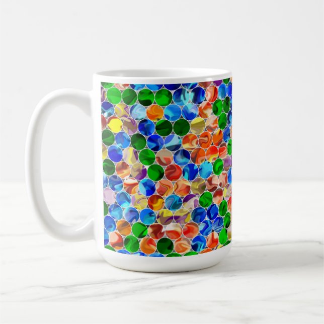Piecewise Circles Swirl 15oz Mug (Left)