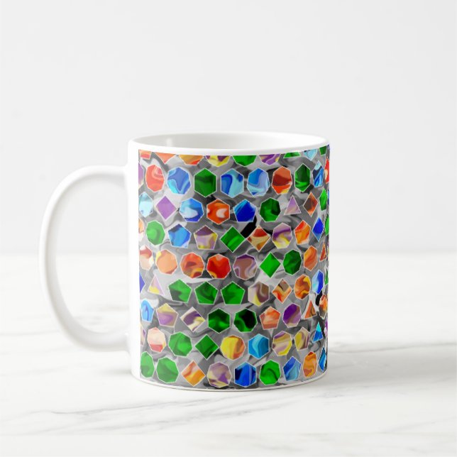 Piecewise Polygons Swirl 11oz Mug (Left)