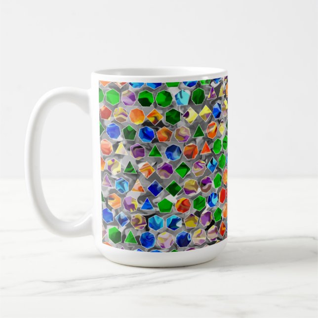 Piecewise Polygons Swirl 15oz Mug (Left)