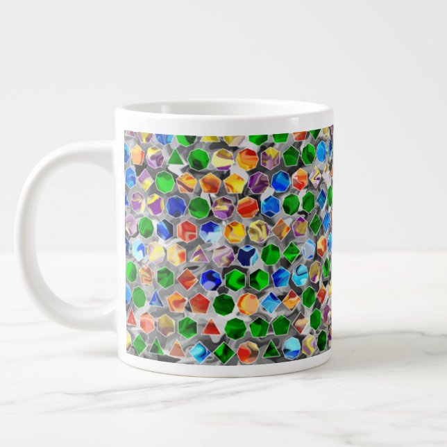 Piecewise Polygons Swirl 20oz Mug (Left)