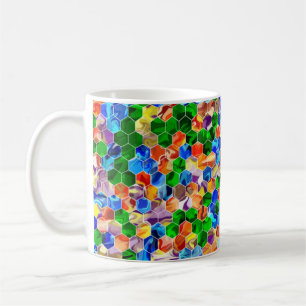 Piecewise Vertical Hexagons Swirl 11oz Mug