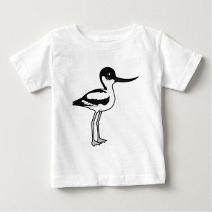 Pied Avocet Cute Birdorable Cartoon Bird Baby T-Shirt
