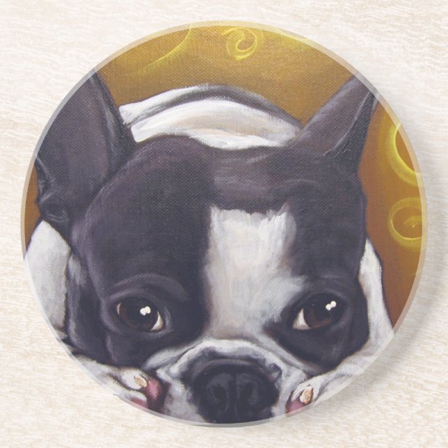 Pied Frenchie Nap Coaster (Front)