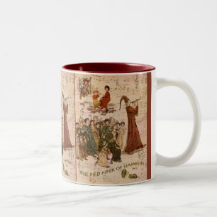 Pied Piper Collage Two-Tone Coffee Mug