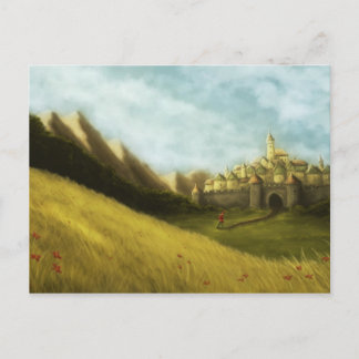 pied piper of hamelin fairytale postcard