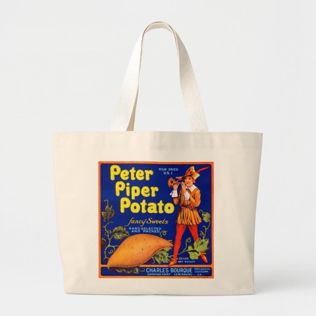 Pied Piper Potato Large Tote Bag (Front)