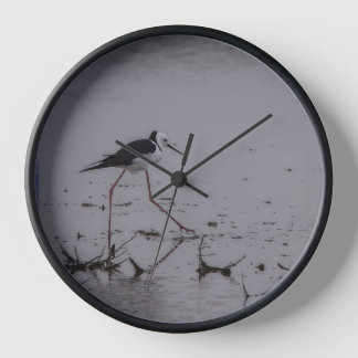 PIED STILT HANDS OF TIME CLOCK