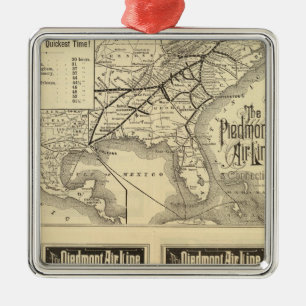 Piedmont Air Line Metal Tree Decoration