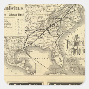 Piedmont Air Line Square Sticker