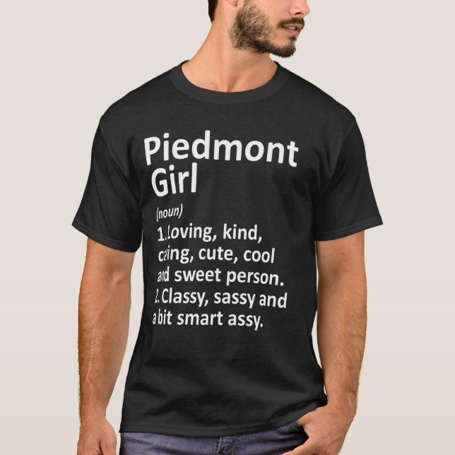 Piedmont Girl Ok Oklahoma Funny City Home Roots T-Shirt (Front)