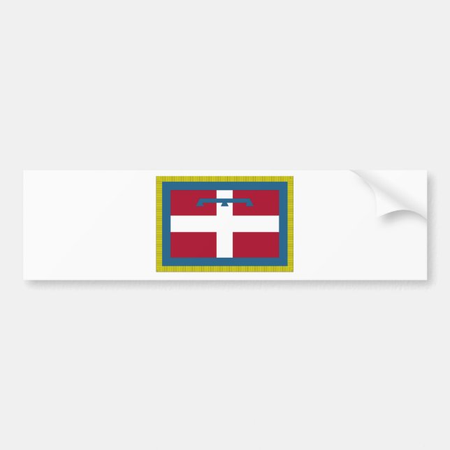 Piedmont (Italy) Flag Bumper Sticker (Front)