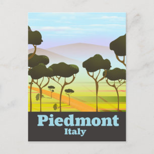Piedmont Italy travel poster Postcard