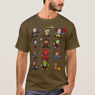 Piel Halloween Scary Horror Christmas Gamer  T-Shirt