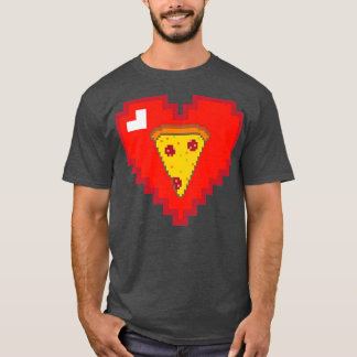 Piel Pizza Heart 80s Video Game Love 12922815 T-Shirt