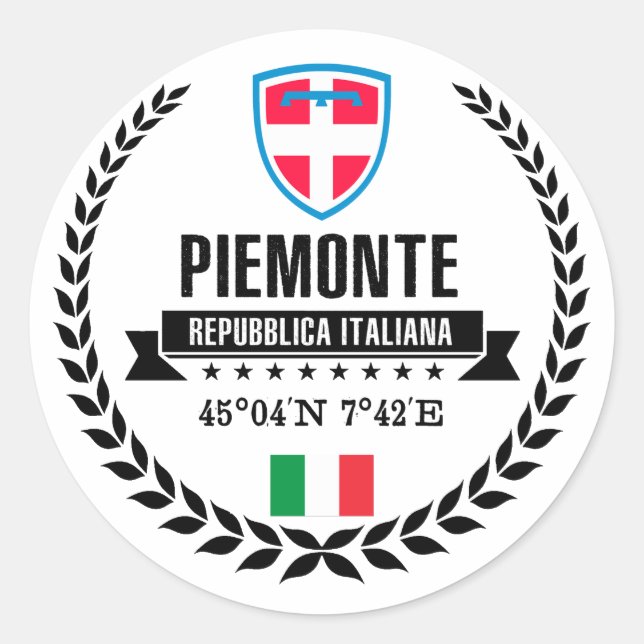 Piemonte Classic Round Sticker (Front)