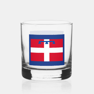 Piemonte flag (Italian region) Whiskey Glass
