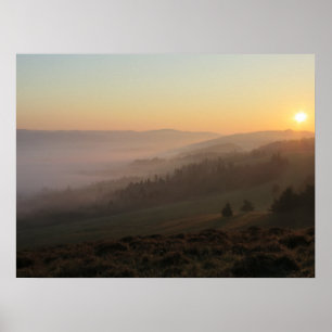 Pieniny autumn sunrise poster