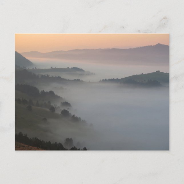 Pieniny mountains sunrise Postcard (Front)