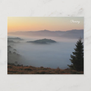 Pieniny sunrise postcard