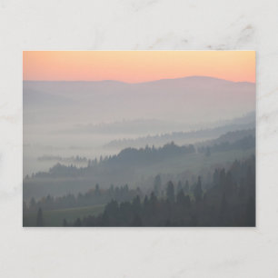 Pieniny sunrise postcard