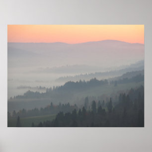 Pieniny sunrise poster