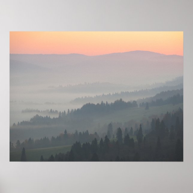 Pieniny sunrise poster (Front)