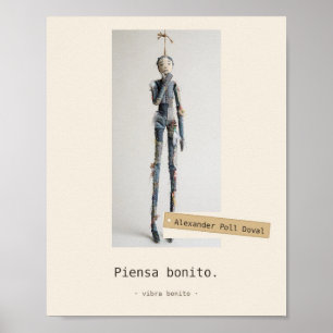 Piensa bonito — Juguetes de Tela Poster