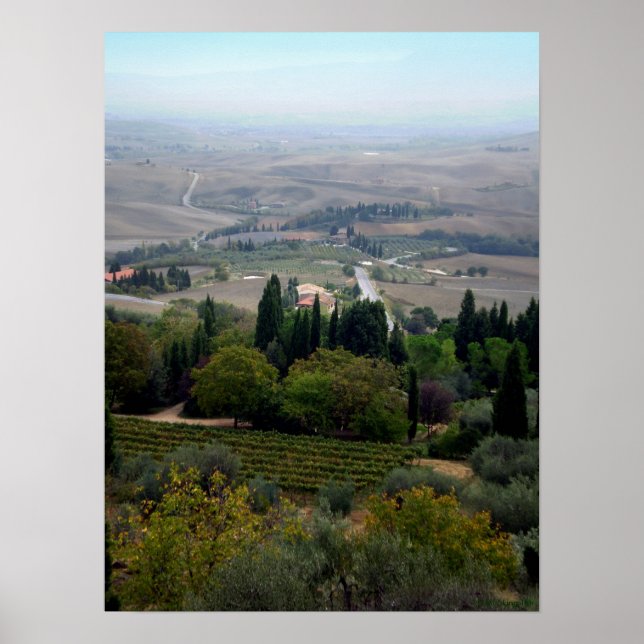 Pienza Landscape Poster (Front)