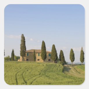 Pienza, Val d'Orcia, Siena province, Tuscany, Square Sticker