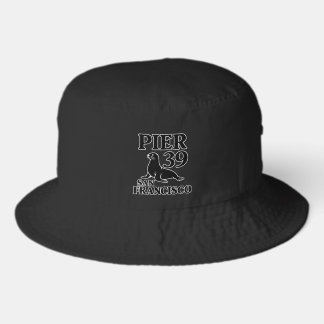 Pier 39 Black outlined hat