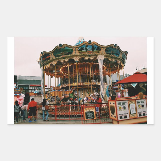Pier 39 San Francisco, California Carousel Sticker (Front)