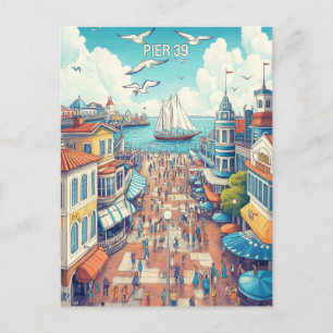 Pier 39 San Francisco Postcard