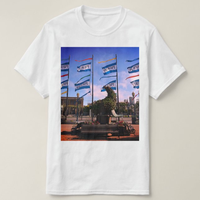 Pier 39 Sea Lion Statue #1-2 T-shirt (Design Front)