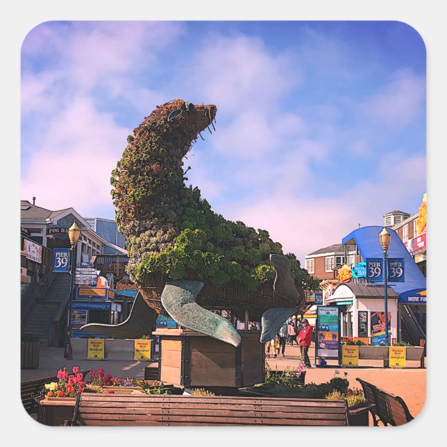 Pier 39 Sea Lion Statue #2 Stickers (Front)