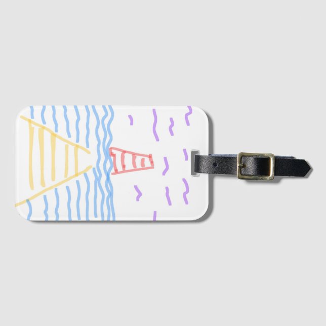 Pier and Lighthouse Luggage Tag (Front Horizontal)