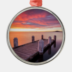 Pier at Lake Illawarra Metal Tree Decoration