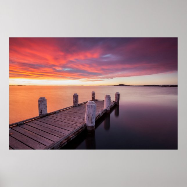 Pier at Lake Illawarra Poster (Front)
