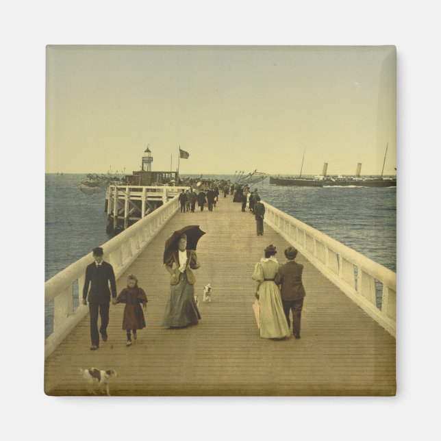Pier at Ostend, West Flanders, Belgium Magnet (Front)