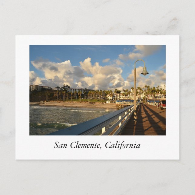 Pier at San Clemente Californa Postcard (Front)