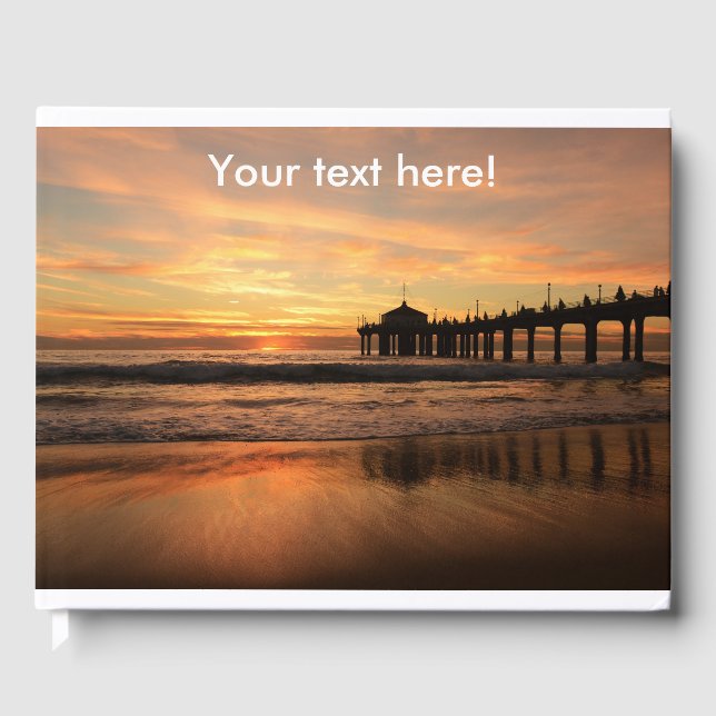 Pier beach sunset guest book (Front)