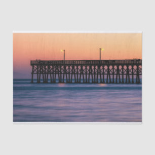 Pier beach sunset tissue paper